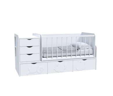 Кроватка-трансформер детская Binky ДС504А (3 в 1) (МДФ) фотография