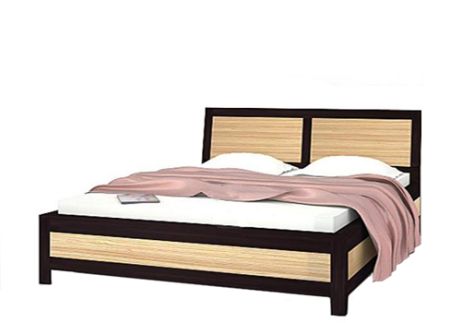 Капрі Ліжко-160 (каркас+вклад) венге магія/зебрано-африканське Гербор Акція фотографія