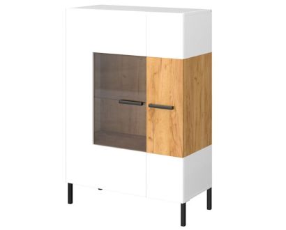 Сантес Вітрина низька 1W1D  білий/дуб крафт золотий ВМВ Холдинг фотографія