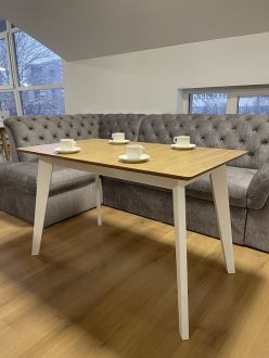 Милан Стол обеденный 120х70 белый/натуральный Pavlik фотография