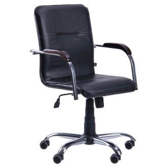 Кресло Самба-RC хром орех Скаден черный без канта фотография