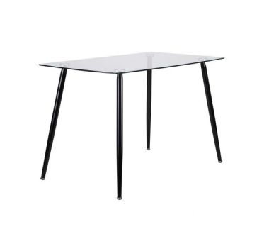 Стол "Умберто" черный/стекло прозрачное фотография