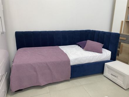 Кровать Мия 90х200 в тк. Florida Dark Blue (Артекс) фотография