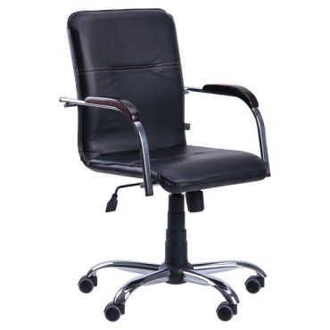 Кресло Самба-RC хром орех Скаден черный без канта фотография