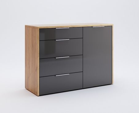 Рамона Комод 1дв. 4шх. Дуб крафт/земля Міромарк фотографія