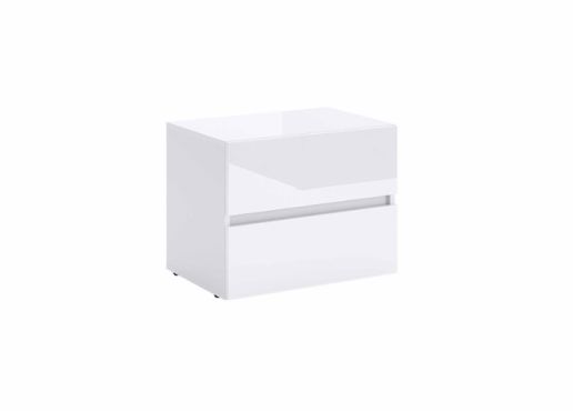 Мия Прикроватная тумба 2шх белый глянец Миромарк фотография
