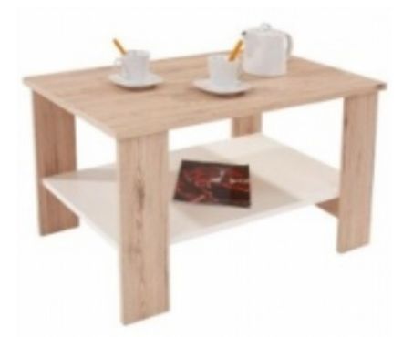 Лара Стіл журнальний дуб сонома/білий ВМВ Холдинг фотографія