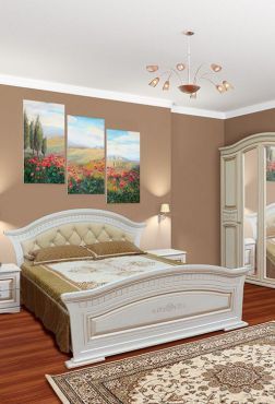 Ніколь патина Ліжко 2-сп (1,8) з м'яким бильцем Світ Меблів фотографія